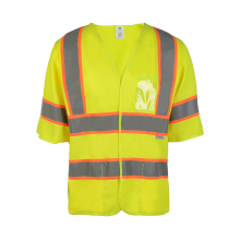 China Wholesale Hi-Vis Fabric Pockets Summer Reflective T-Shirt Short Sleeve Jacket ANSI Mesh Safety Vest For Running